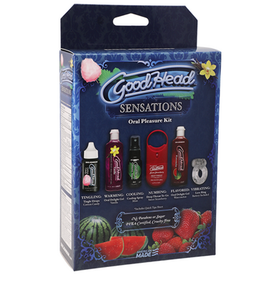 GoodHead - Sensations Kit 6 Pack-Lubricants & Essentials - Oral-Doc Johnson-Danish Blue Adult Centres