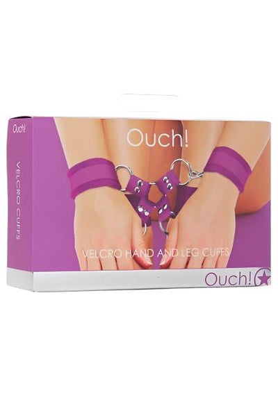 Ouch! Velcro Hand & Leg Cuffs-Bondage & Fetish - Cuffs & Restraints-Ouch-Danish Blue Adult Centres