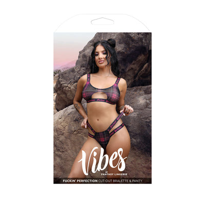 Vibes Fuckin' Perfection Cut-Out Bralette & Panty-Clothing - Bra & Panty Sets-Vibes-Danish Blue Adult Centres