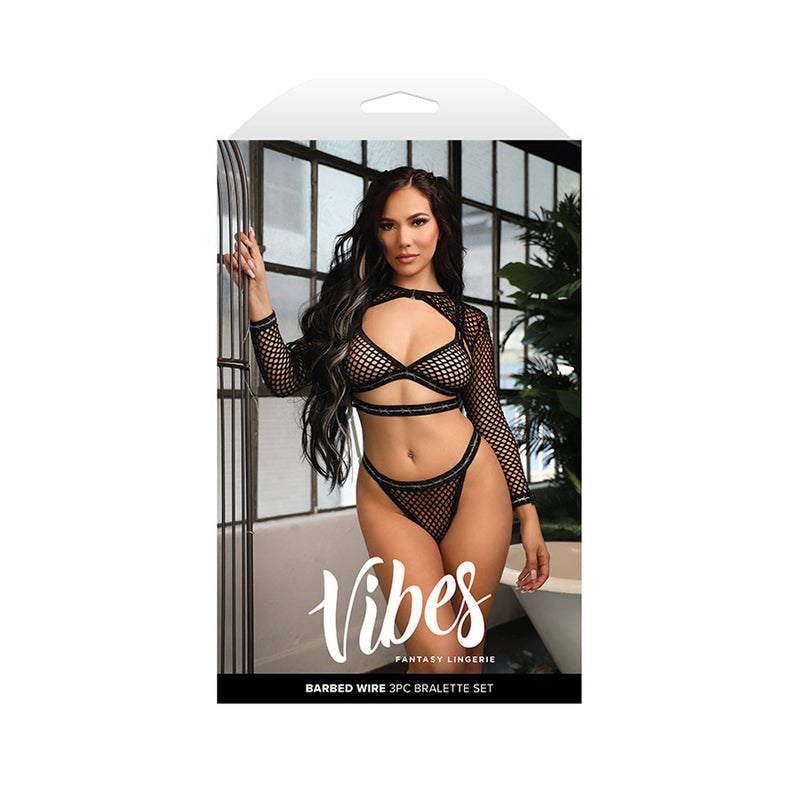 VIBES BARBED WIRE 3 Piece Bralette Set