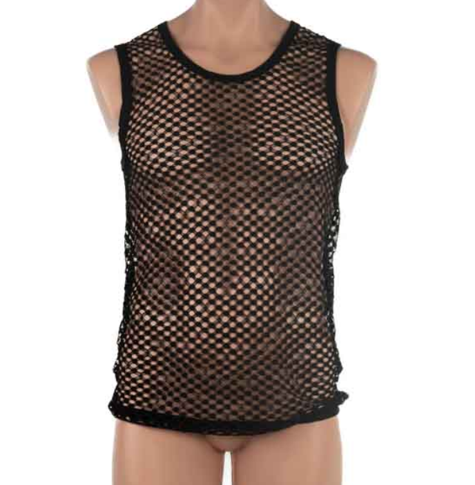 Poison Rose Mens Mesh Singlet Medium