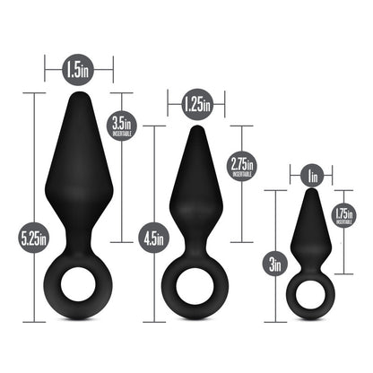 Anal Adventures Platinum Loop Plug Kit-Adult Toys - Anal - Plugs-NS Novelties-Danish Blue Adult Centres