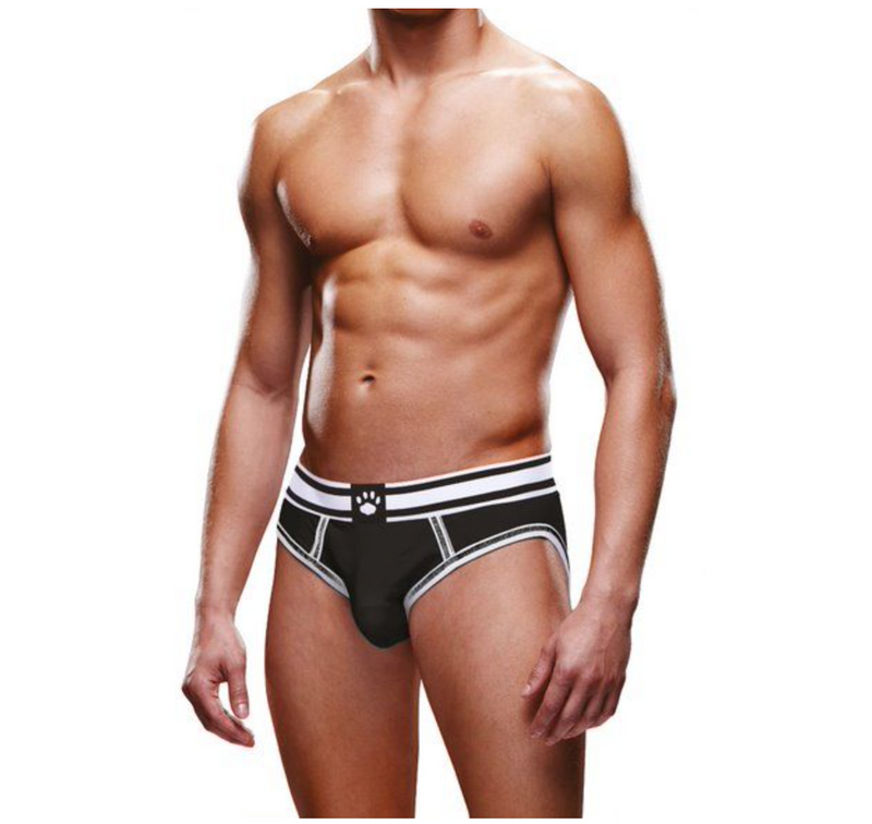 Prowler Open Brief - Black with White