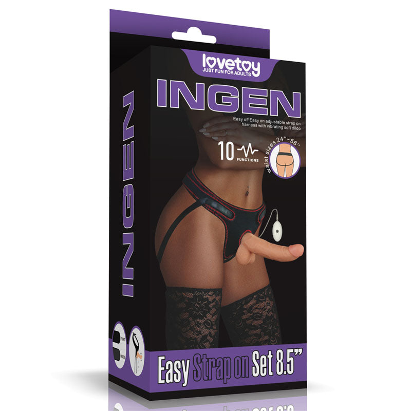 Lovetoy Ingen Easy Vibrating Strap On 8.5"