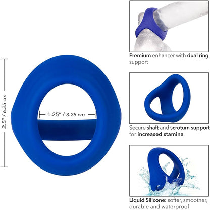 Admiral - Cock & Ball Dual Ring-Adult Toys - Cock Rings-CalExotics-Danish Blue Adult Centres