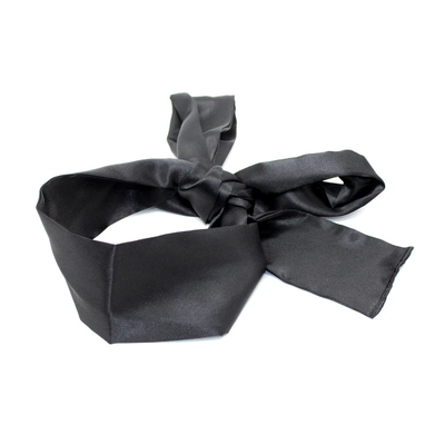 Poison Rose Satin Tie Blindfold Black