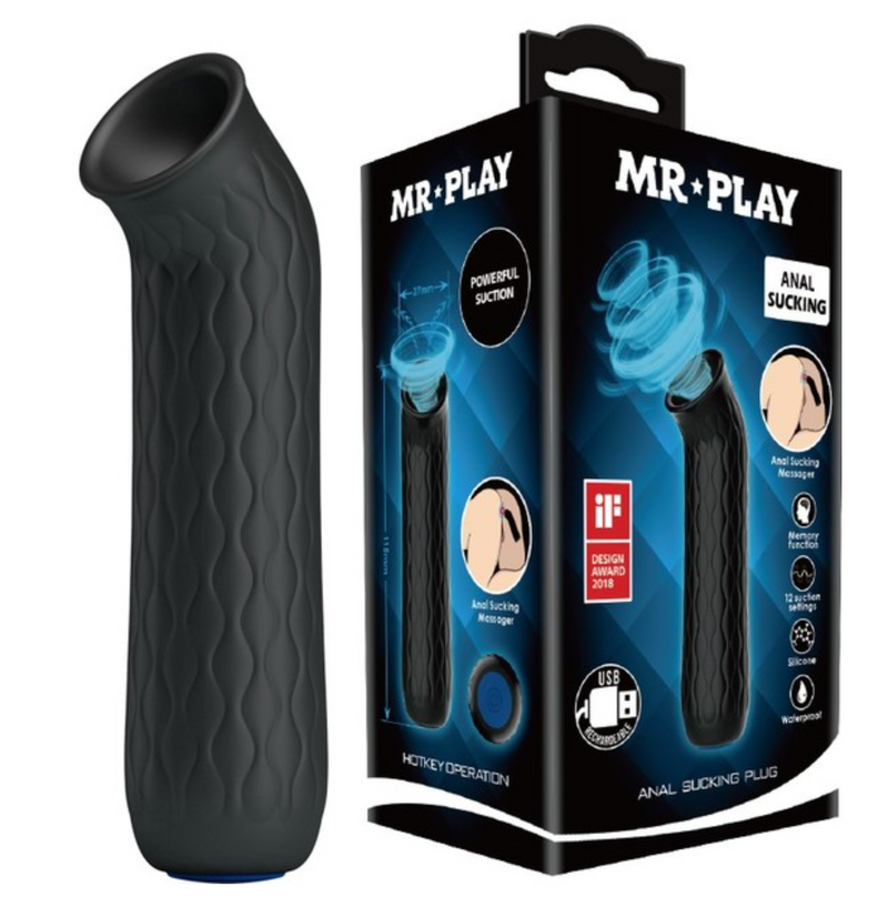 Mr. Play - Anal Sucking Plug-Adult Toys - Anal - Plugs-Mr. Play-Danish Blue Adult Centres