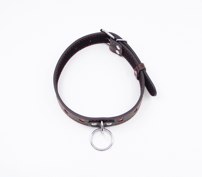 Love In Leather Velvet Heart Cut Outs Collar