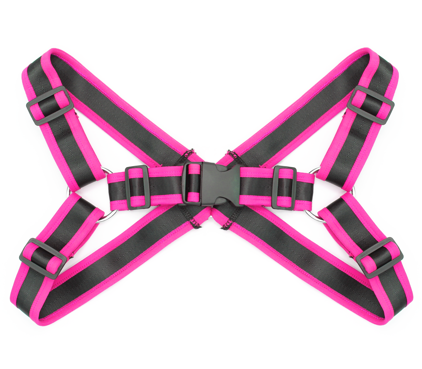 Love In Leather PU Half Body Brace Pink