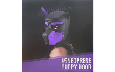 Neoprene Puppy Hood - Purple-Bondage & Fetish - Mask, Hood, Blindfolds-Danish Blue Adult Centres-Danish Blue Adult Centres