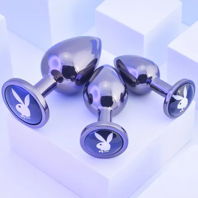 Playboy Pleasure 3 Ways Anal Plug Set-Adult Toys - Anal - Plugs-Playboy-Danish Blue Adult Centres