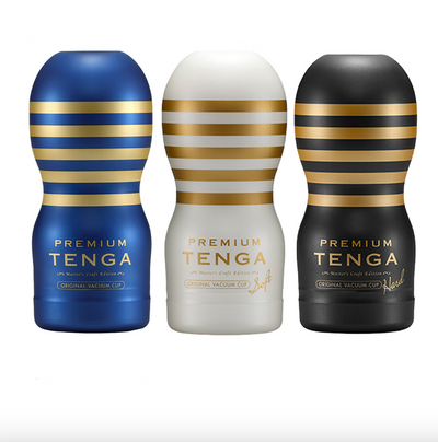 Tenga Premium Original Vacuum Cup --Adult Toys - Masturbators-Tenga-Danish Blue Adult Centres