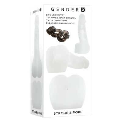 Gender X STROKE & POKE Stroker Dong-Adult Toys - Masturbators-Gender X-Danish Blue Adult Centres