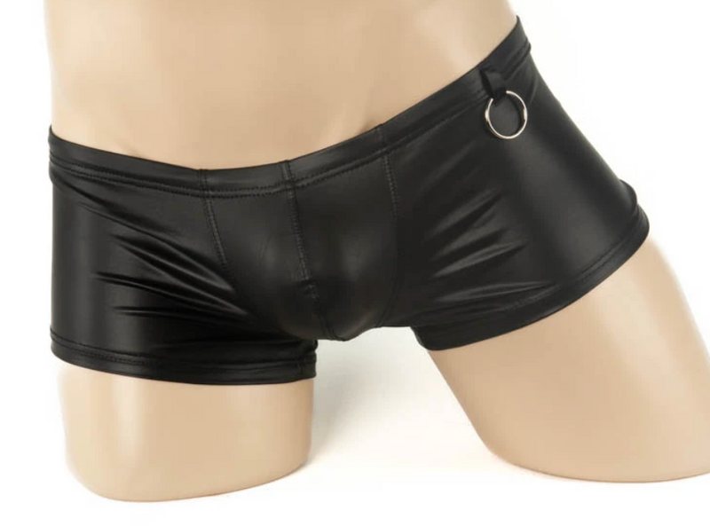 Poison Rose Mens Wetlook Boxer With Ring M