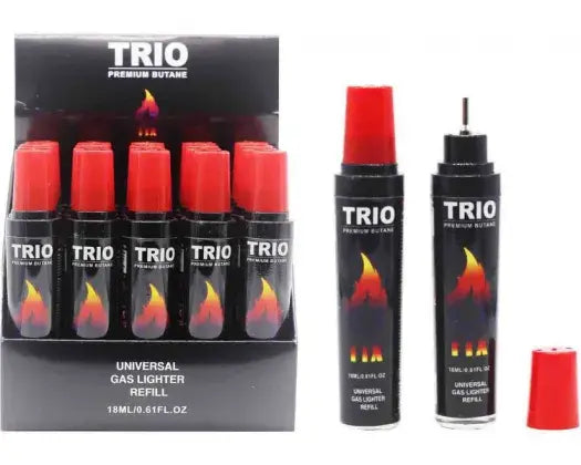 Model no. ZY10
Trio Lighter fluid refill bottle. Butane gas-Danish Blue Adult Centres