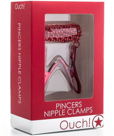 OUCH! Pincers Nipple Clamps Red