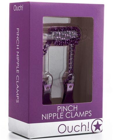 OUCH! Pinch Nipple Clamps With Chain