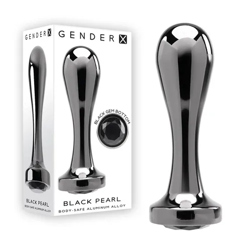 Gender X BLACK PEARL Metal Plug-Adult Toys - Anal - Plugs-Gender X-Danish Blue Adult Centres