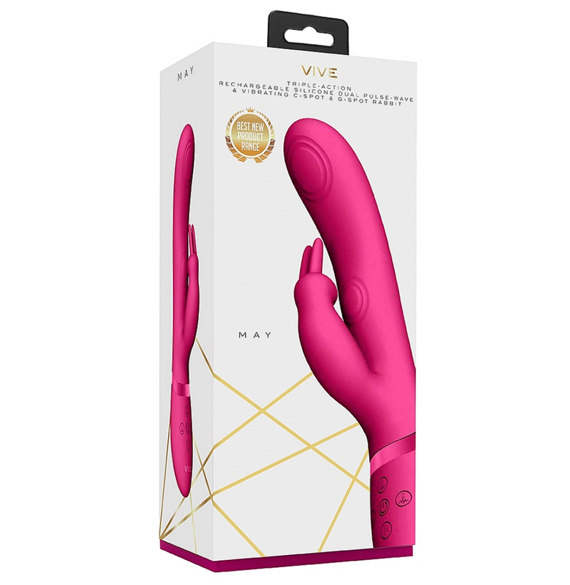 Vive May Dual-Pulse Rabbit Vibrator --Adult Toys - Vibrators - Rabbits-Vive-Danish Blue Adult Centres