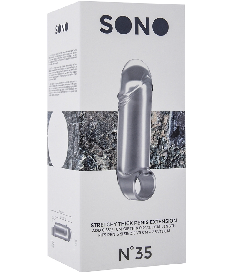 Sono NO35 Stretchy Thick Penis Extension Transparent