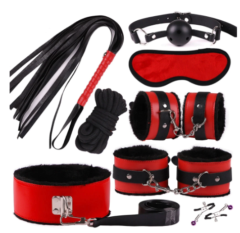 Danish Blue Bondage 8pc Kit Red