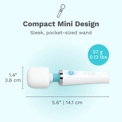 Le Wand Classique Mini Wand Massager compact design in white - Adult Toys - Vibrators - Wands - Danish Blue Adult Centres