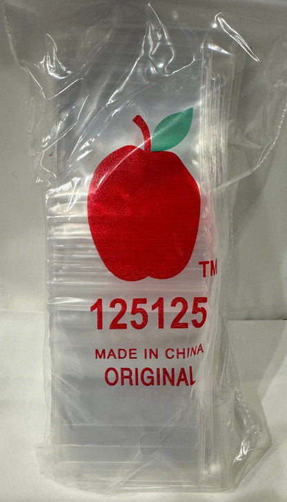 Apple Resealable Ziplock Bags