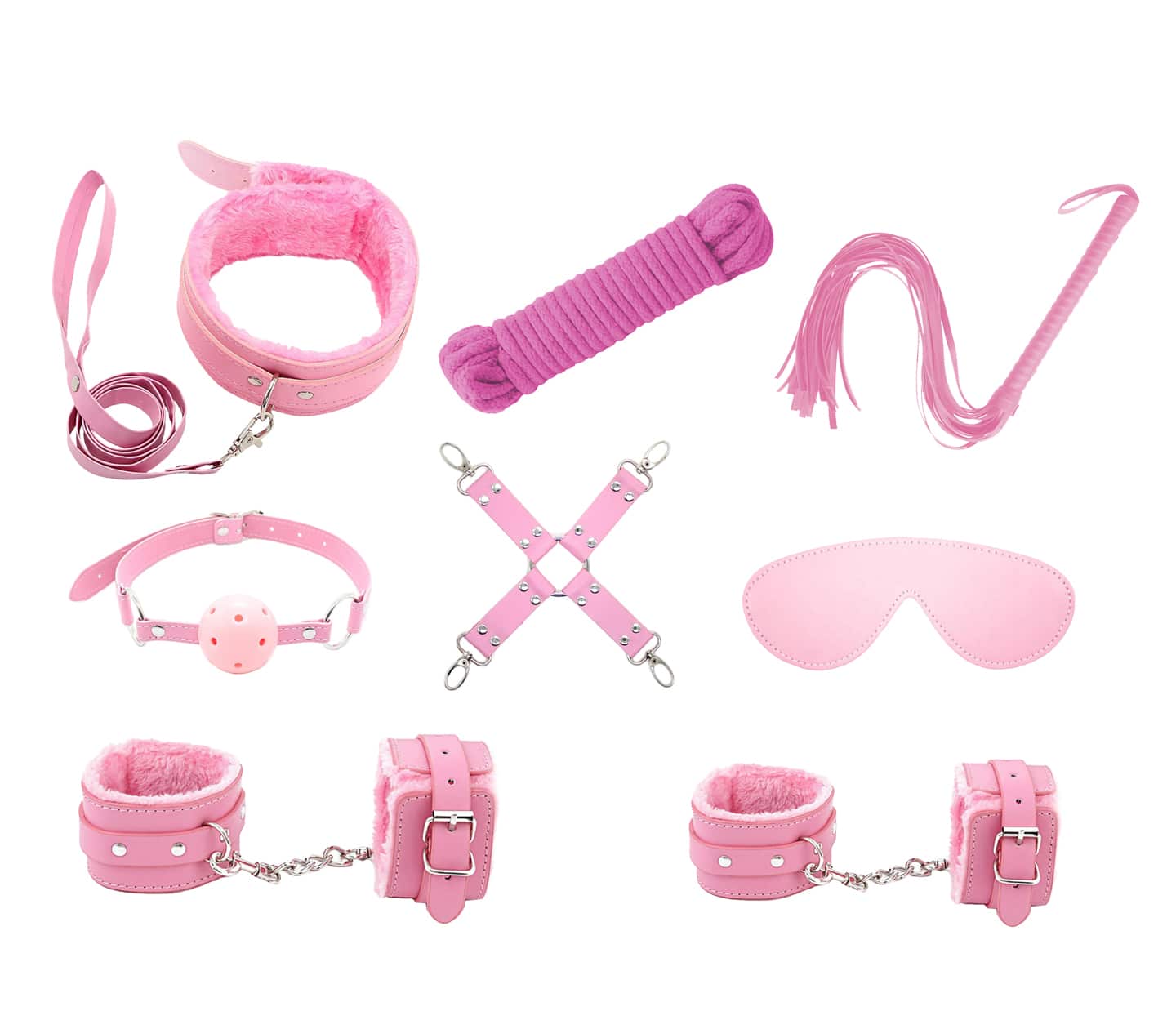 KIT001 - Love in Leather 9 Piece Bondage Kit