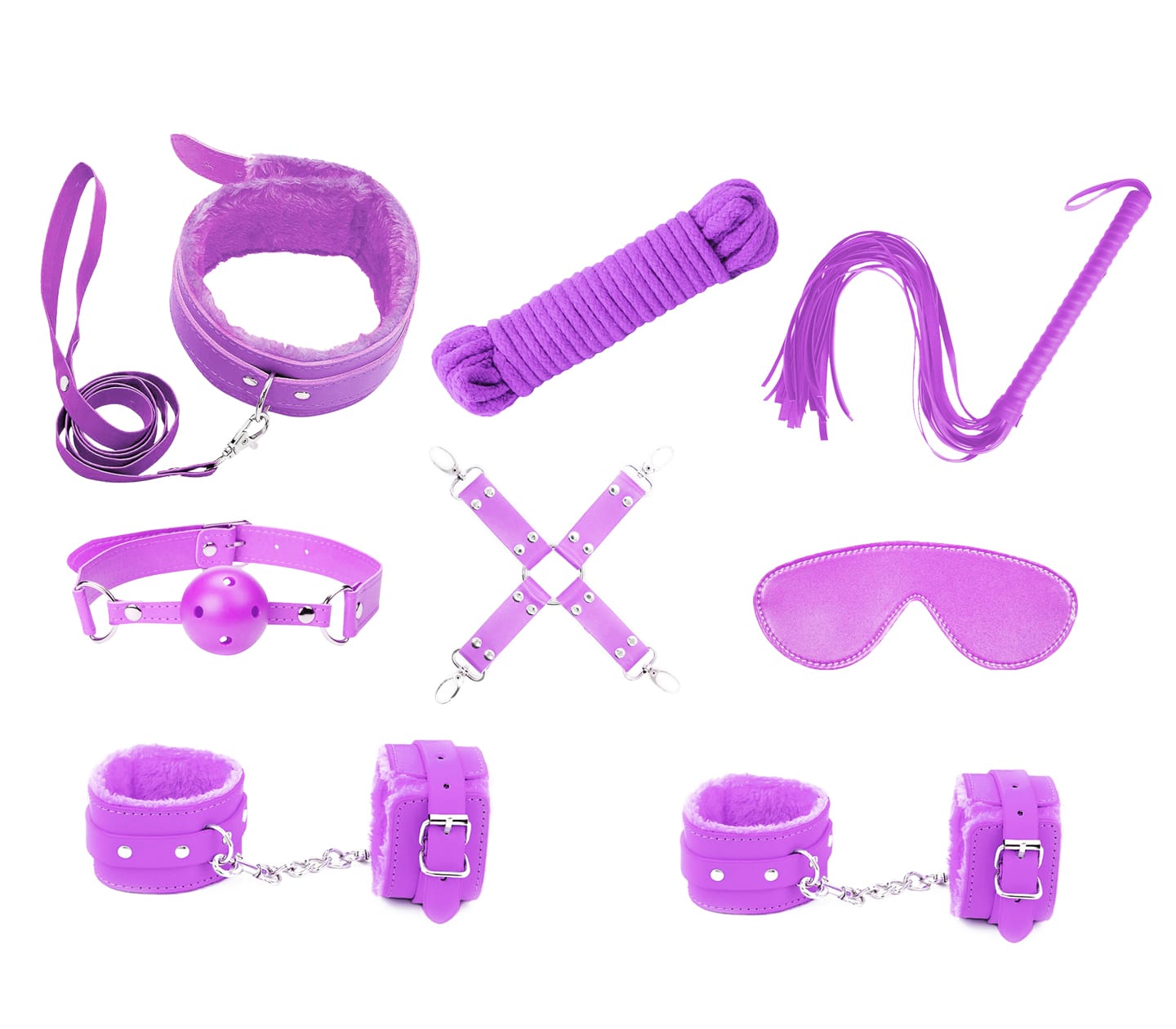 KIT001 - Love in Leather 9 Piece Bondage Kit