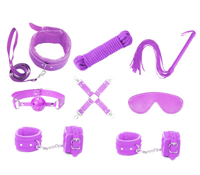 KIT001 - Love in Leather 9 Piece Bondage Kit