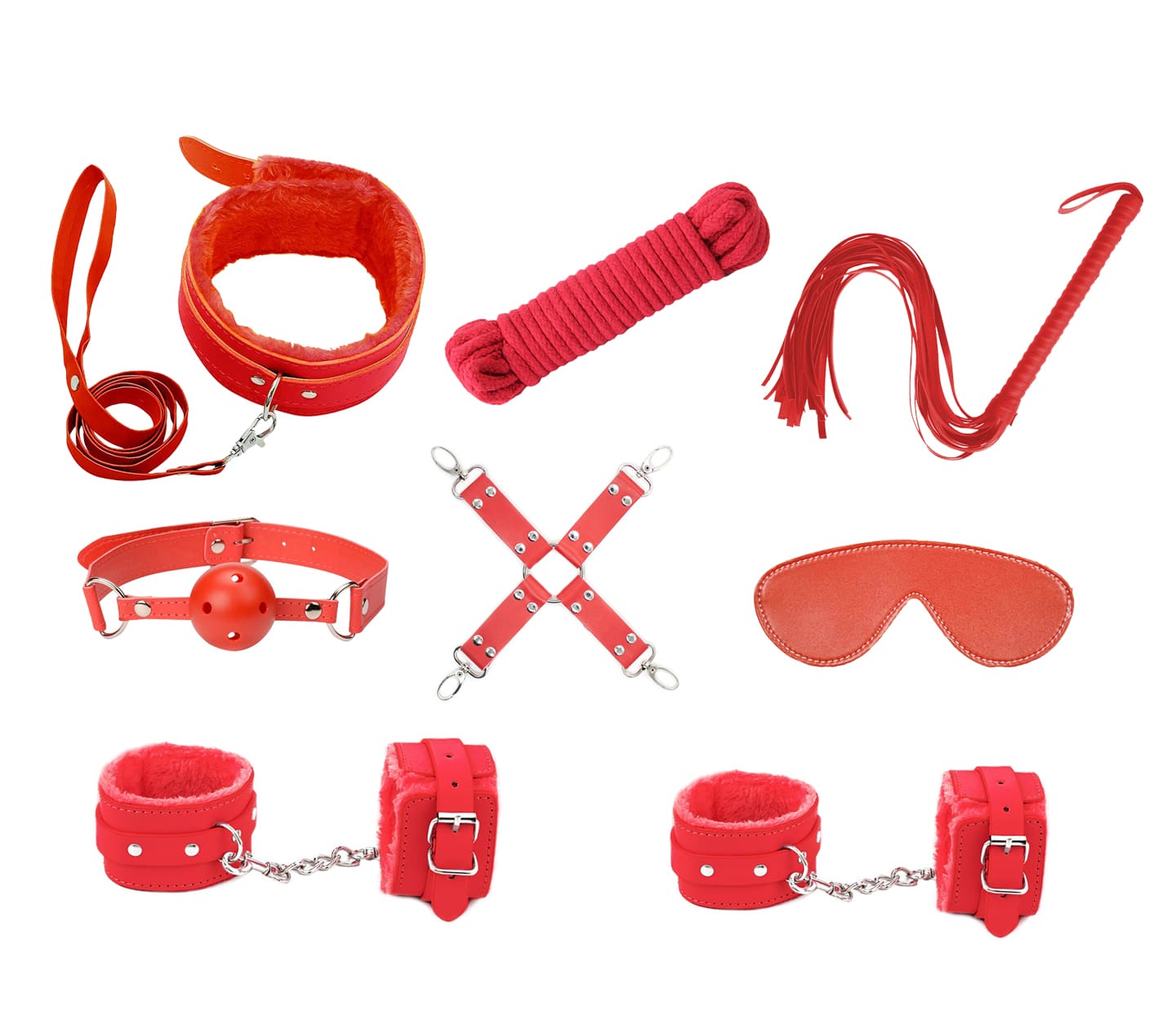 KIT001 - Love in Leather 9 Piece Bondage Kit
