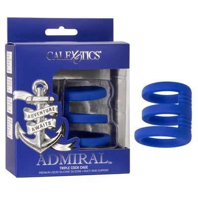 Admiral - Triple Cock Cage-Adult Toys - Cock Rings-CalExotics-Danish Blue Adult Centres