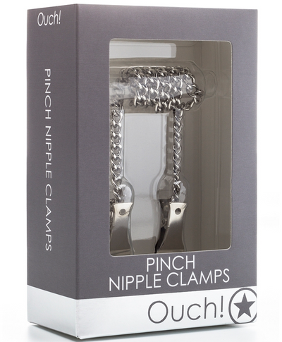 OUCH! Pinch Nipple Clamps With Chain
