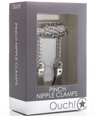 Ouch! Pinch Nipple Clamps With Chain