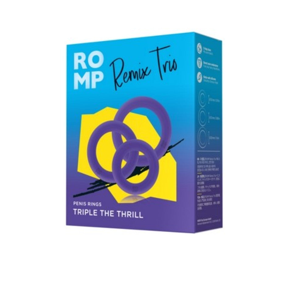 ROMP - Remix Trio Cock Ring Set-Adult Toys - Cock Rings-ROMP-Danish Blue Adult Centres