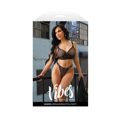 VIBES BADDIE Longline Bralette & Panty