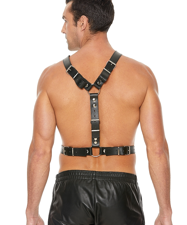 Twisted Bit Black Leather Harness