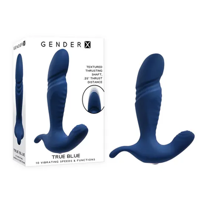 Gender X TRUE BLUE Thrusting Prostate Massager-Adult Toys - Anal - Prostate Stimulators-Gender X-Danish Blue Adult Centres