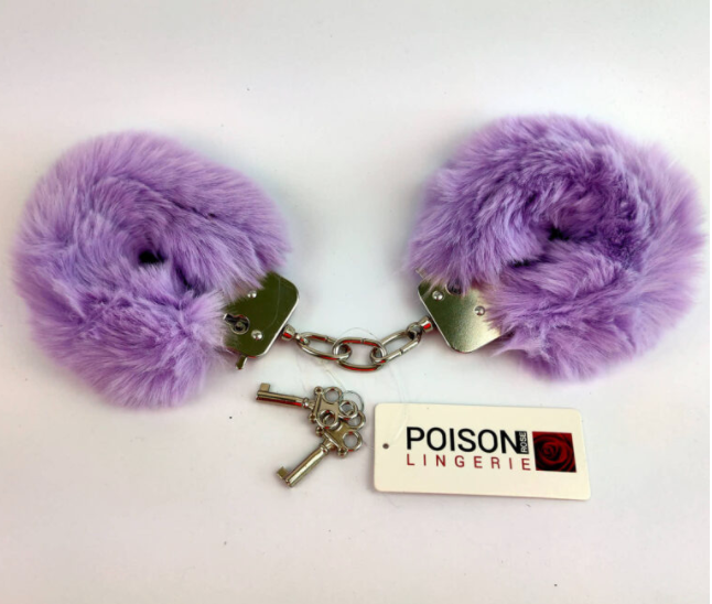 Poison Rose Fluffy Handcuffs