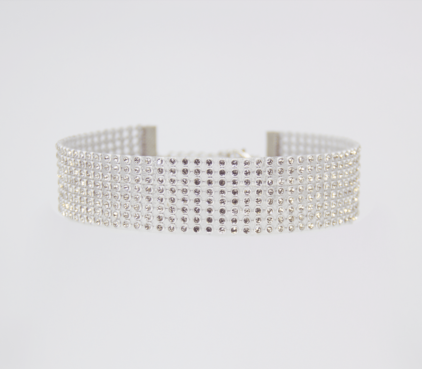 Love In Leather Diamante Choker