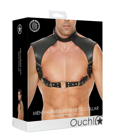 Men Harness with Neck Collar