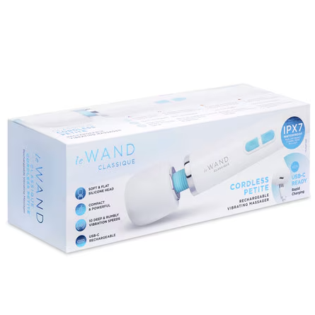 Le Wand Cordless Petite with USB-C charging cable - Adult Toys - Vibrators - Wands - Danish Blue Adult Centres