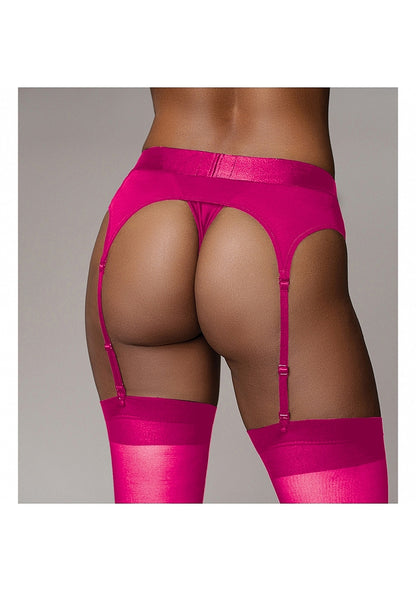 Ouch! Thong w/ Garter Vibrating Strap On Black M/L
