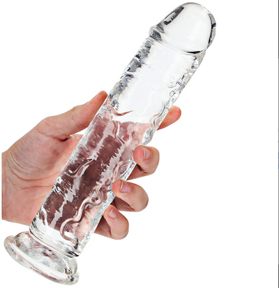 RealRock Crystal Clear Realistic Without Balls 9" Translucent