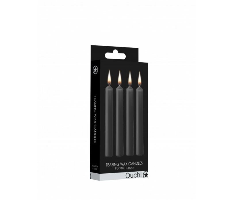 Ouch! Black Parafin Teasing Candles 4 Pack