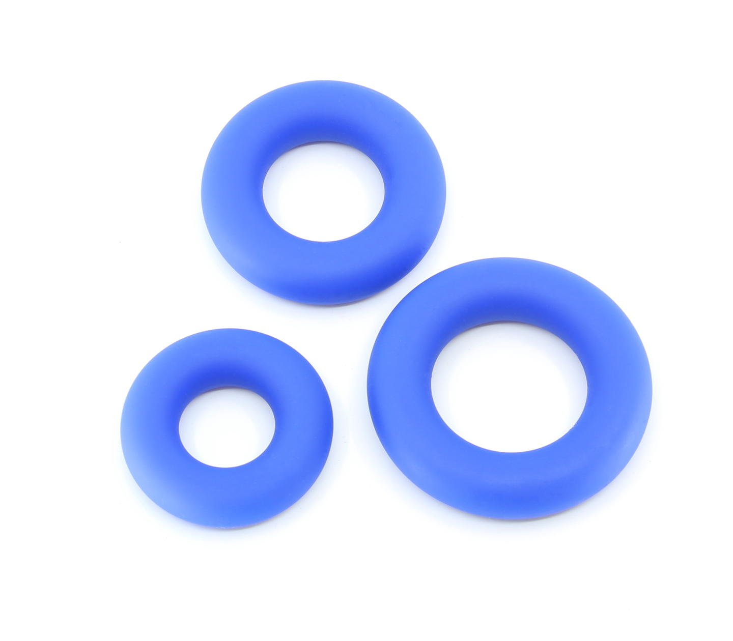 Love In Leather Silicone Fatboy Cockring 3 Pack Blue