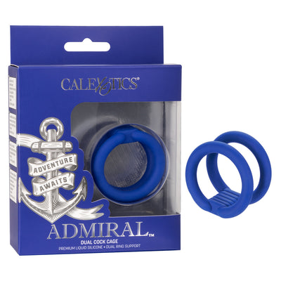 Admiral - Dual Cock Cage-Adult Toys - Cock Rings-CalExotics-Danish Blue Adult Centres
