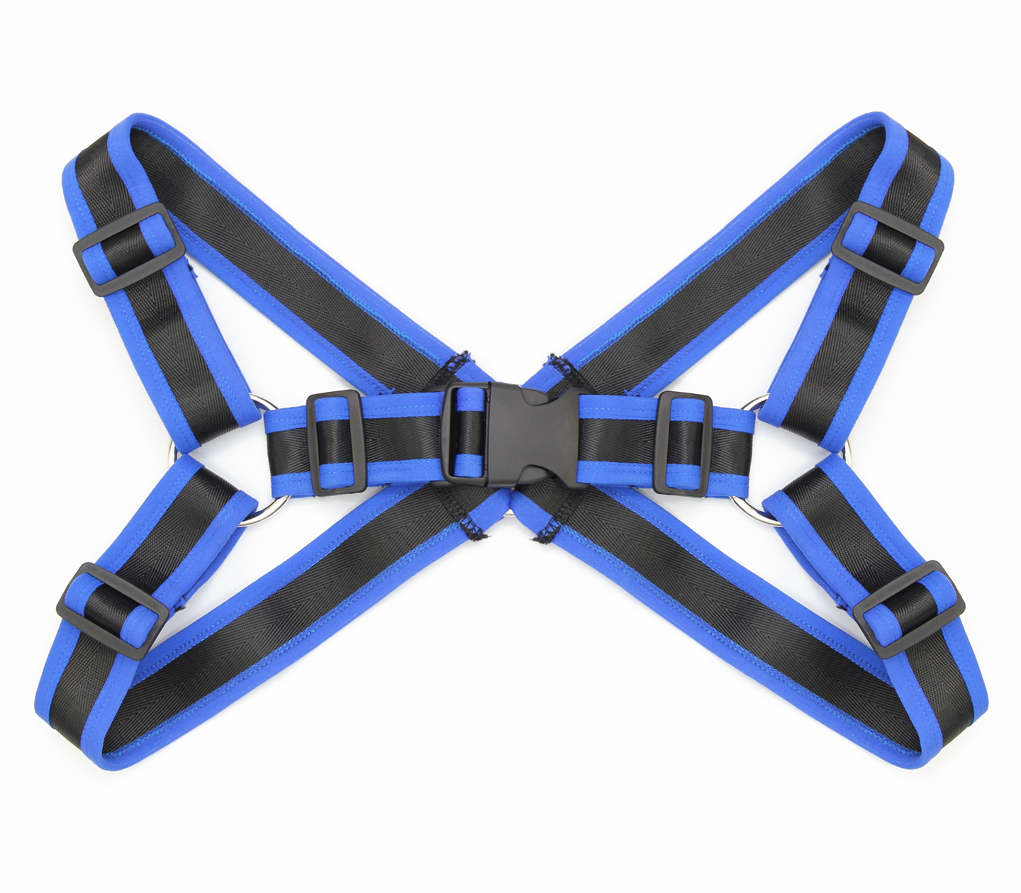 Love In Leather PU Half Body Brace Blue