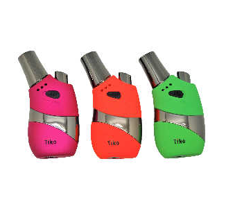 Tiko Single Flame Jet Lighter Fluro-Lifestyle - Lighters - Jet Lighters-Tiko-Danish Blue Adult Centres