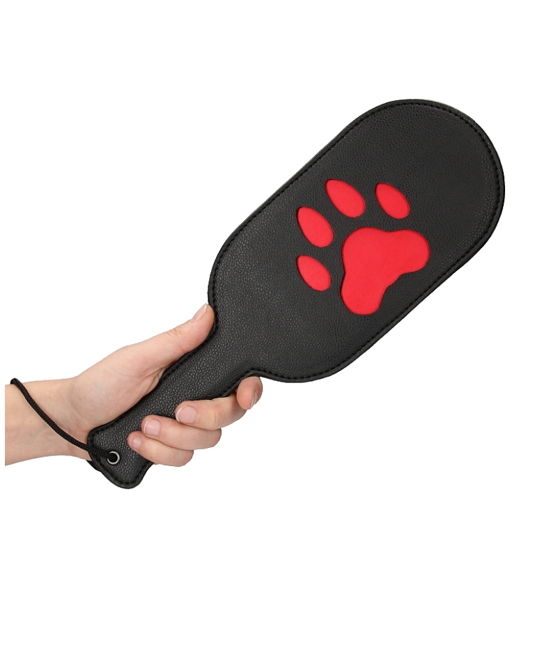 Puppy Play Paw Leather Paddle